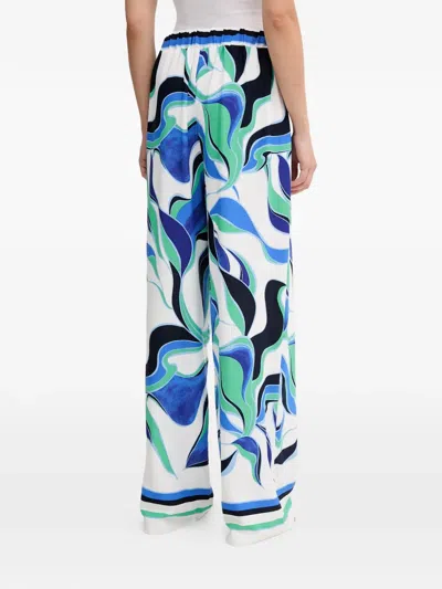 Joseph Ribkoff Abstract-print Trousers In White