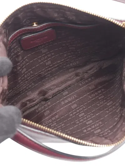 Pre-owned Loewe 2010-2025 Leather Heritage Shoulder Bag In Red