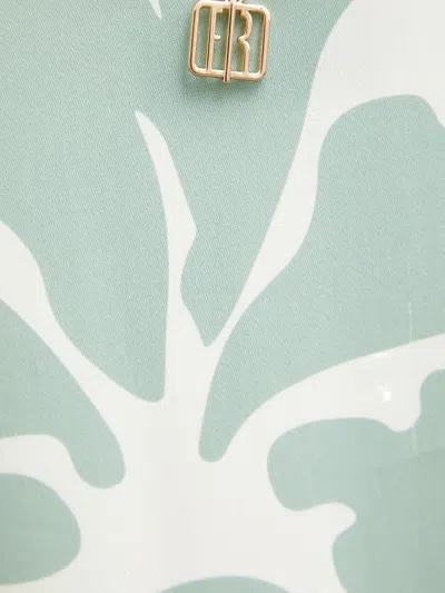 Fracomina Ruffled Tiered Dress In Green