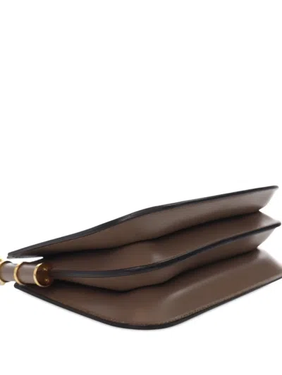 Pre-owned Fendi 2010-2024 Smooth Calfskin Vitello King Luxor Touch Shoulder Bag In Brown