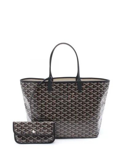 Pre-owned Goyard 2010-2025 Ine Saint Louis Pm Tote Bag In Black