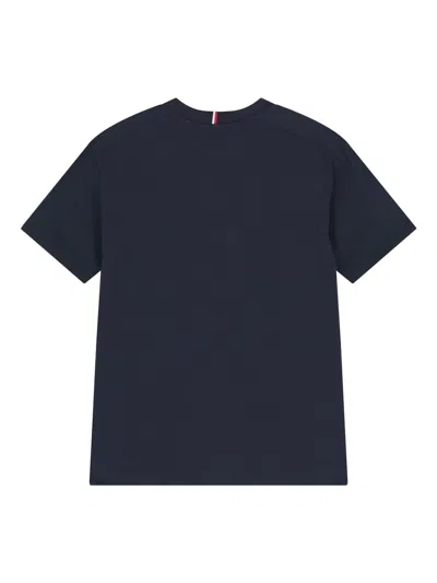 Tommy Hilfiger Junior Logo Cotton T-shirt In Blue