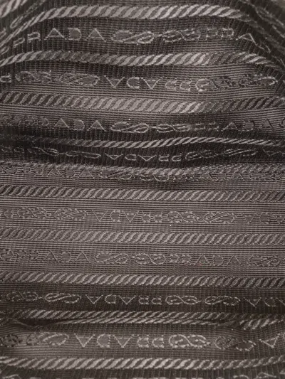 Pre-owned Prada 2013-2025 Saffiano Triangle Embossed Logo Flap Crossbody Bag In White