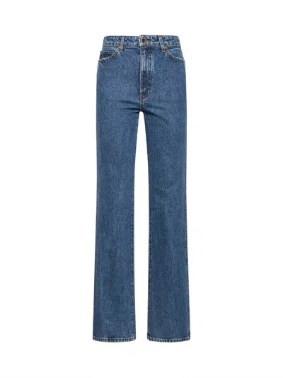 Khaite Blue Denim Danielle Jeans In Blue