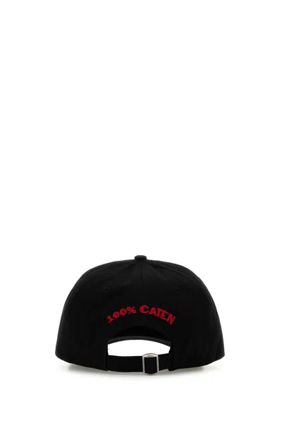 Dsquared2 Dsquared Men Black Cotton Baseball Cap In Black