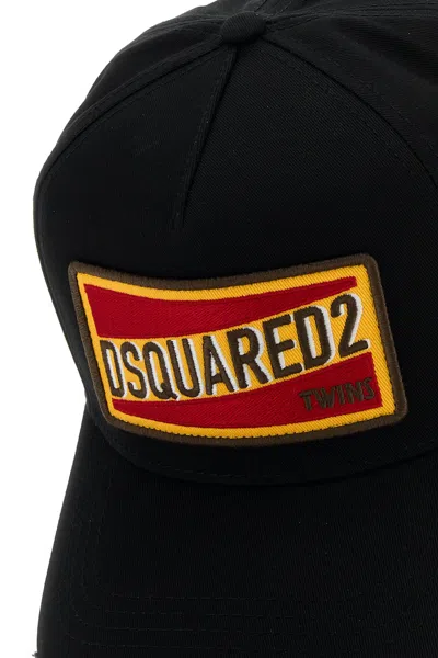 Dsquared2 Dsquared Men Black Cotton Baseball Cap In Black