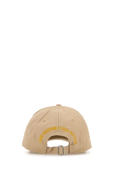 Dsquared2 Dsquared Men Beige Cotton Baseball Cap In Neutral