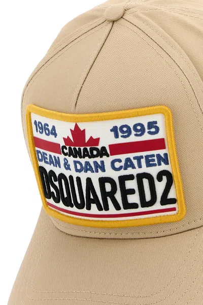 Dsquared2 Dsquared Men Beige Cotton Baseball Cap In Neutral