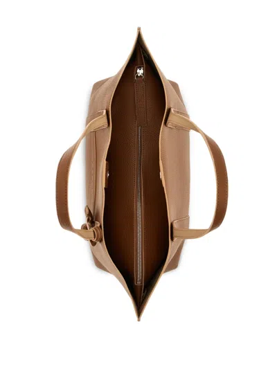 Hogan Hanging Accent Script Tote Bag In Brown