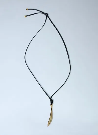 Bottega Veneta Sardine Leather Necklace In Black