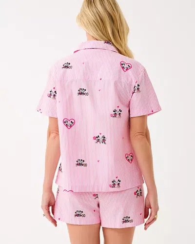 Lilly Pulitzer Mari Pajama Button-up Shirt In Pink