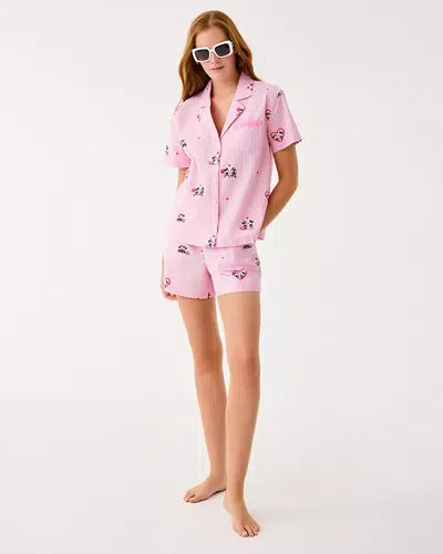 Lilly Pulitzer Mari Pajama Button-up Shirt In Pink