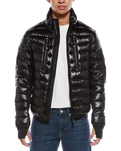 Moncler Hers Padded Down Jacket With Logo-patch In Black