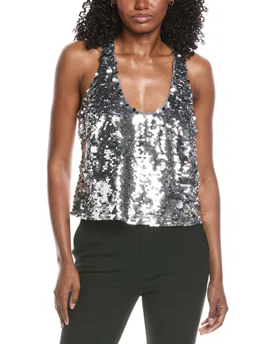 Walter Baker Destiny Sequin Top In Silver