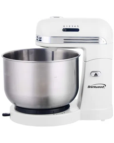 Brentwood 5-speed Stand Mixer With 3qt Mixing Bowl In Metallic