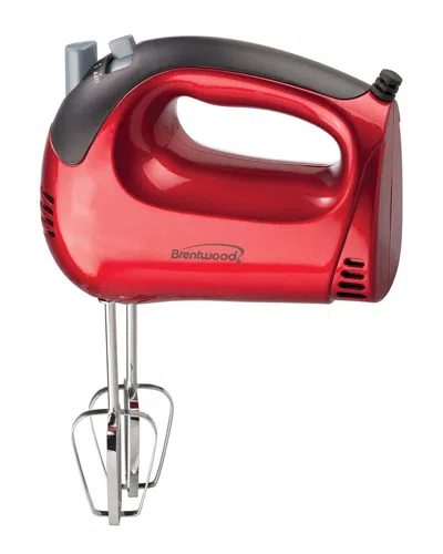 Brentwood 5-speed Hand Mixer In Red