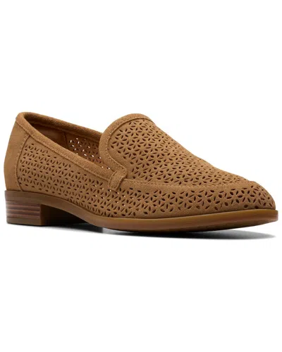 Clarks Trish Cove Suede Loafer In Brown