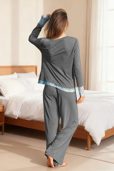 Cupshe Binge Watcher Grey Pajama Set In Gray