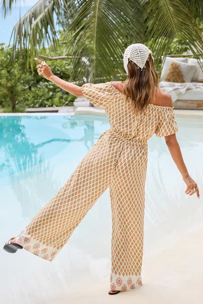 Cupshe At Sunset Geo Jumpsuit In Brown