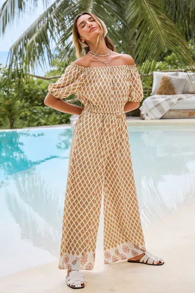Cupshe At Sunset Geo Jumpsuit In Brown