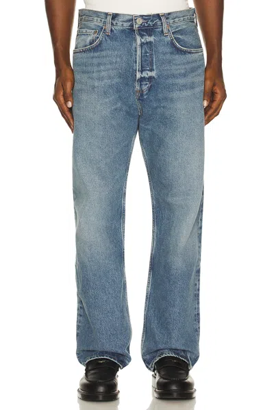 Agolde Magnus Button Jeans In Blue