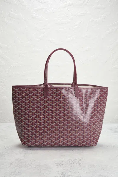 Pre-owned Goyard Saint Louis Pm Tote Bag In Burgundy