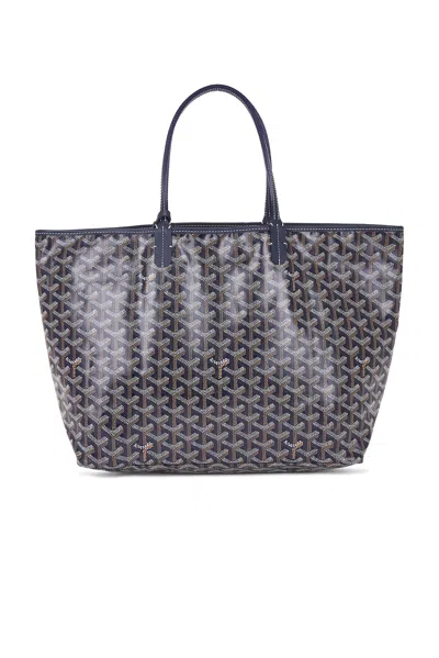 Pre-owned Goyard Saint Louis Pm Tote Bag In Blue