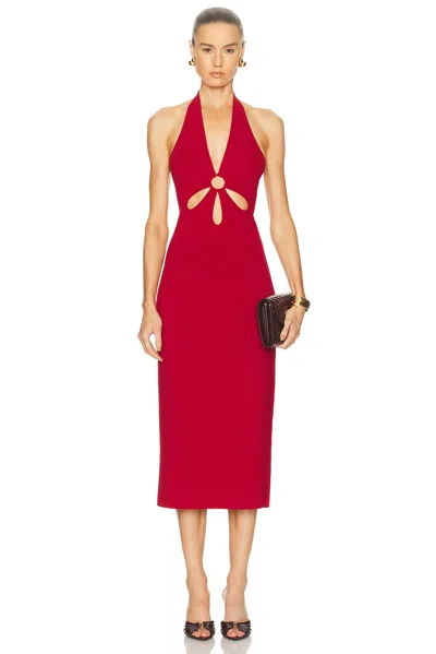 Cult Gaia Vinna Midi Dress In Merlot In Red