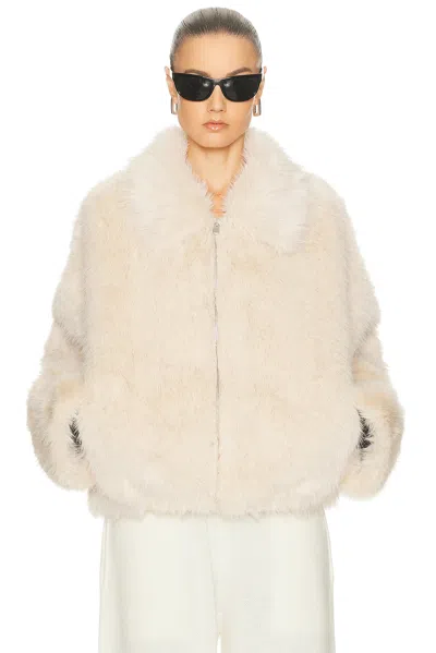 Srg Erin Faux Fur Jacket In White