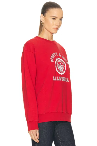 Sporty And Rich California Emblem Crewneck Sweatshirt In Red