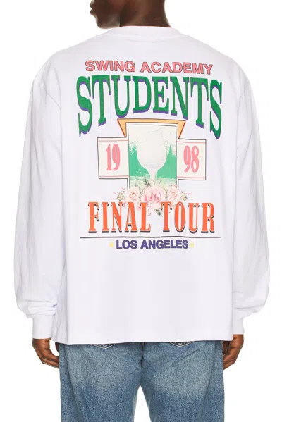 Students Golf Long-sleeve Printed T-shirt In White