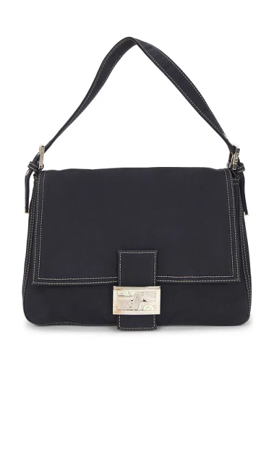 Fwrd Renew Fendi Denim Mama Baguette Shoulder Bag In Blue