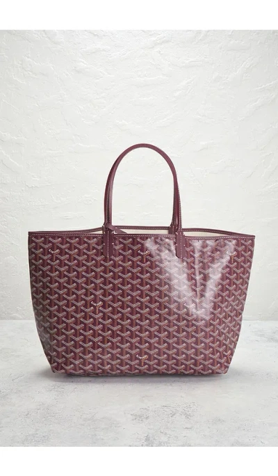 Fwrd Renew Goyard Saint Louis Pm Tote Bag In Burgundy