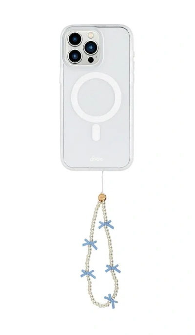Sonix Beaded Phone Charm In White