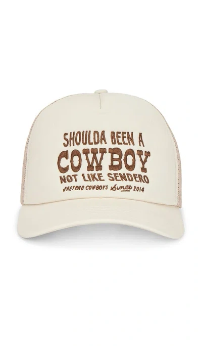 Sendero Provisions Co. Shoulda Been A Cowboy Trucker Hat In White