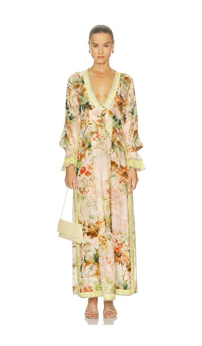 Hemant & Nandita Kaftan Maxi Dress In Orange