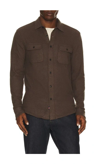 Faherty Legend Sweater Shirt In Brown