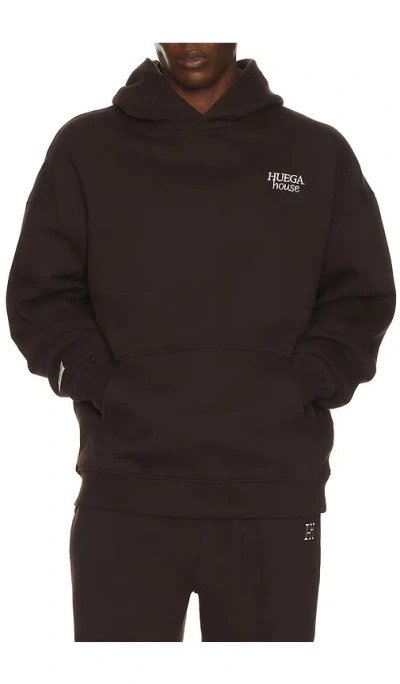 Huega House Icon Hoodie In Brown