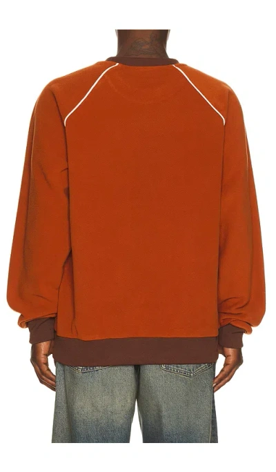 Rhythm Pipe Polar Crewneck Pullover In Orange
