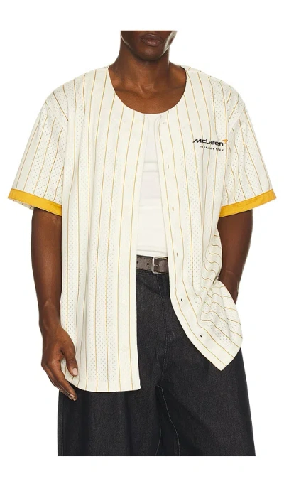 Mitchell & Ness X Mclaren Formula 1 Mesh Button Front Jersey In White
