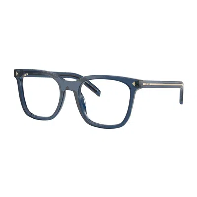 Prada Pr B11v 08q1o1 Cristallo Blu Glasses In Blue