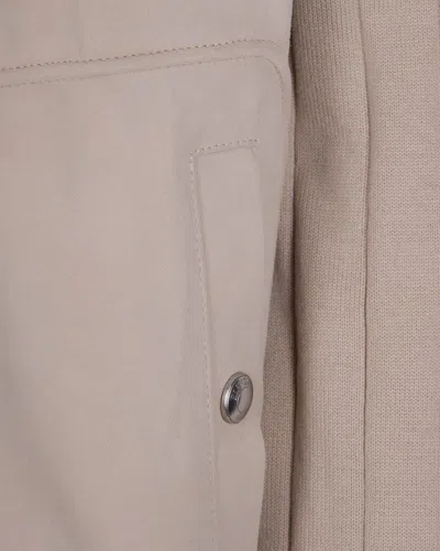 Eleventy Ribbed-panel Jacket In Neutral
