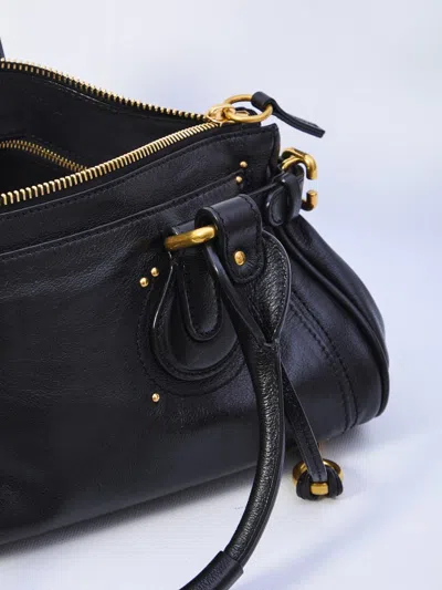 Chloé Paddington Bag In Garnet Leather In Black