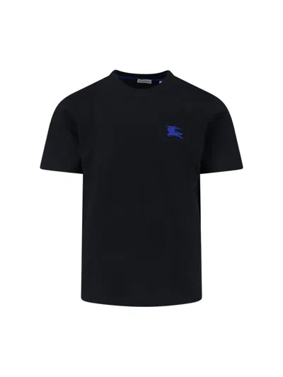Burberry Crew Neck T Shirt Short Sleeves In Gray