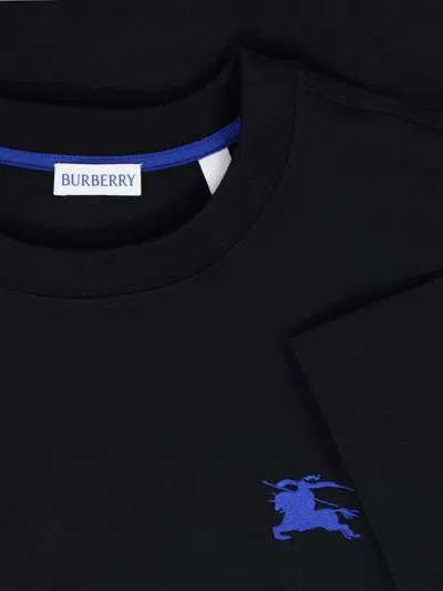 Burberry Crew Neck T Shirt Short Sleeves In Gray