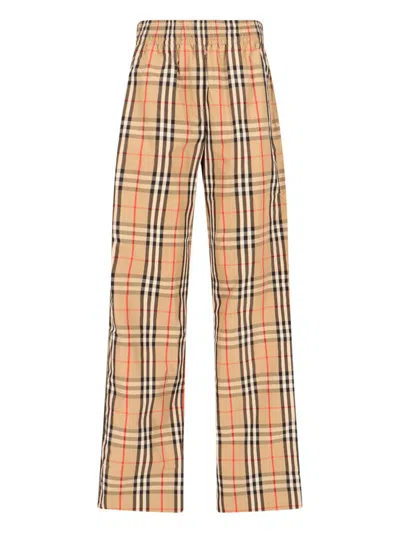 Burberry Trousers In Multi