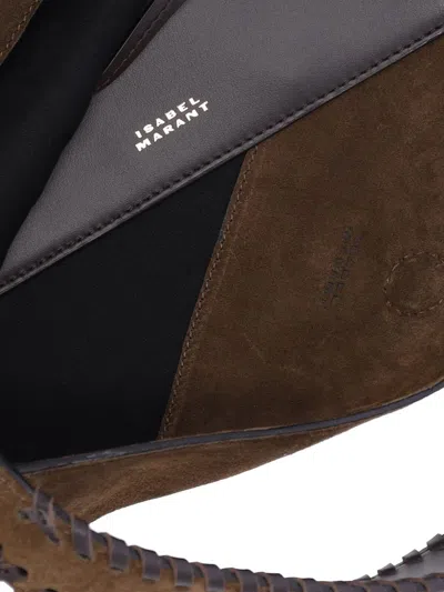 Isabel Marant Oskan Hobo Soft Shoulder Bag In Brown Suede