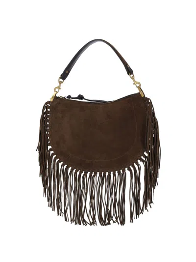 Isabel Marant Oskan Hobo Soft Shoulder Bag In Brown Suede