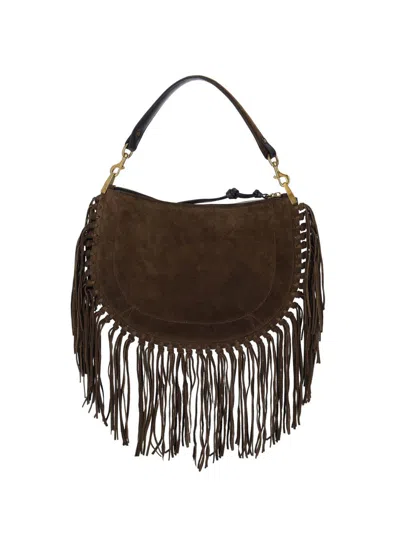 Isabel Marant Oskan Hobo Soft Shoulder Bag In Brown Suede