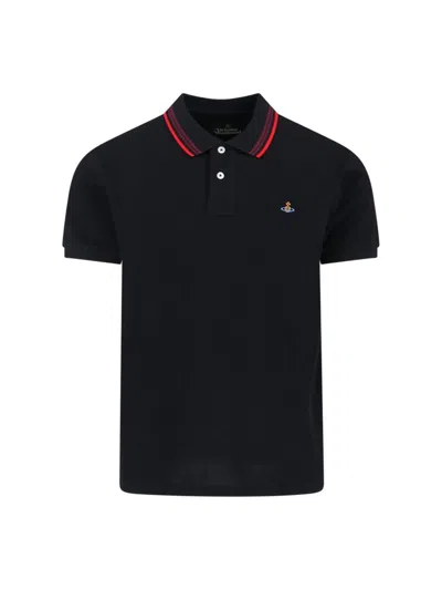 Vivienne Westwood Classic Polo Solid Piquet Black M Men In Black